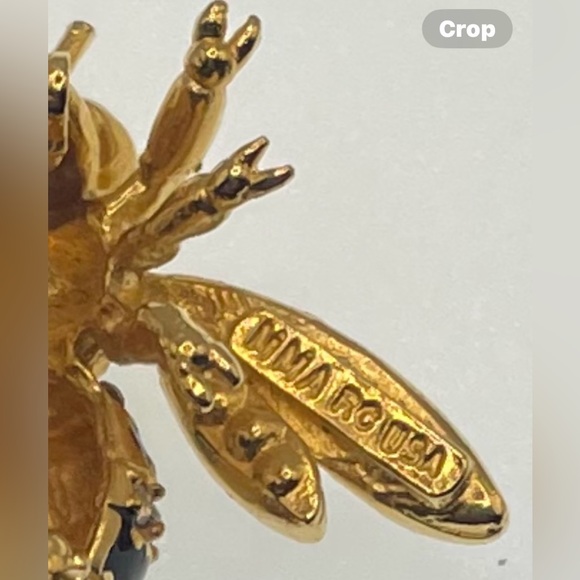Signed MMA British Collection 24K Gold Plated Faberge Bumble Bee Brooch Pin - Picture 8 of 11